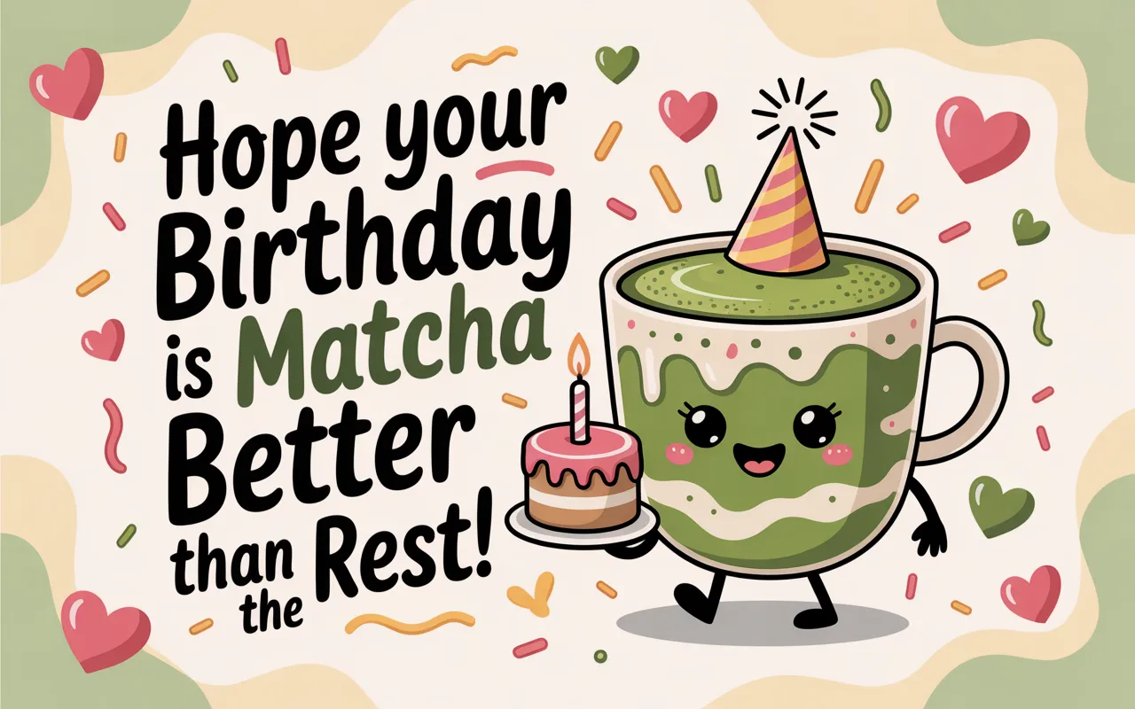 77+ short Matcha Puns Cute Birthday One-Liner Captions for Instagram